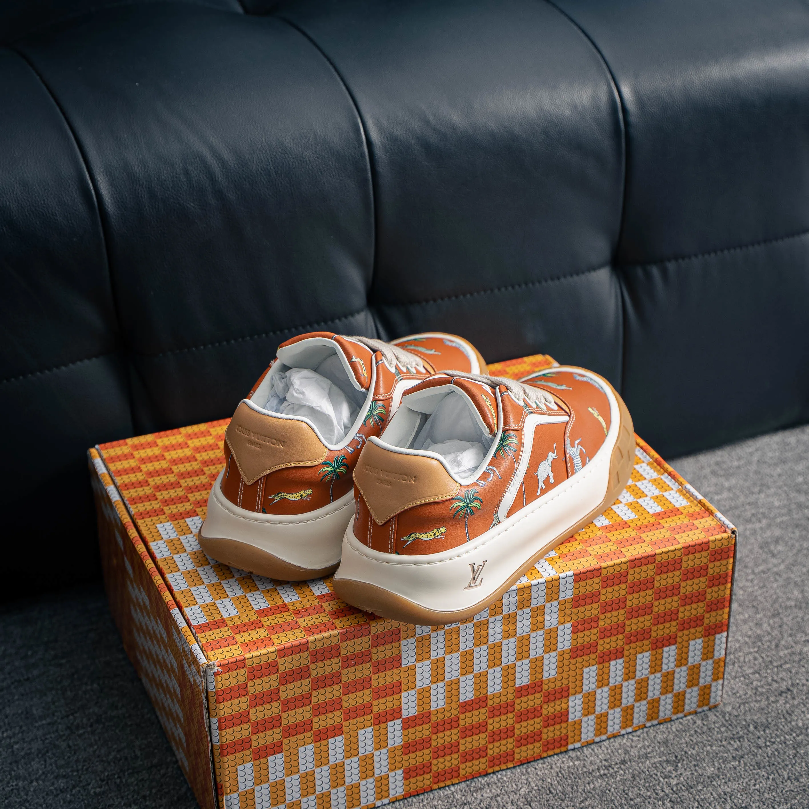 Premium -- LOUIS VUITTON Tilted Series｜2026 LV Tilted Low Sneakers Series Low-Top Retro Skate Shoes Men Shoes｜